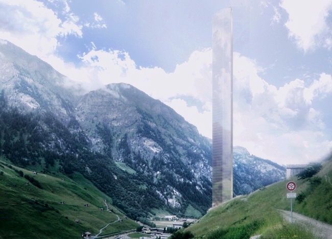 Se construirá una torre de cristal de 381 metros de altura en plenos Alpes suizos