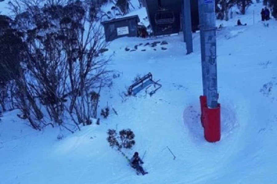 Un herido al caer una silla de un telesilla de Thredbo, en Australia, a causa del viento 