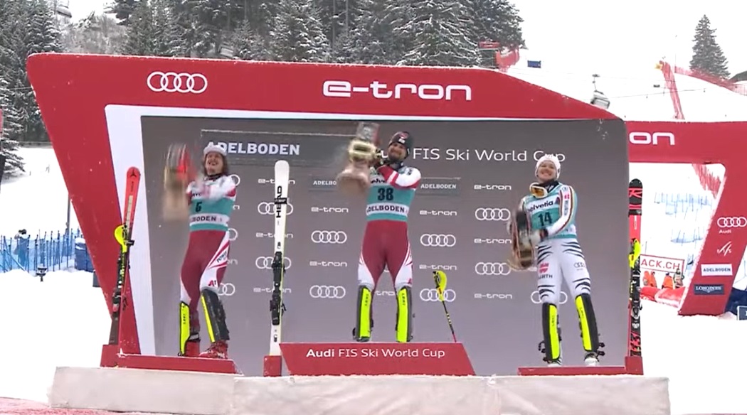 Sorpresón con la victoria de un inédito Johannes Strolz en el slalom de Adelboden