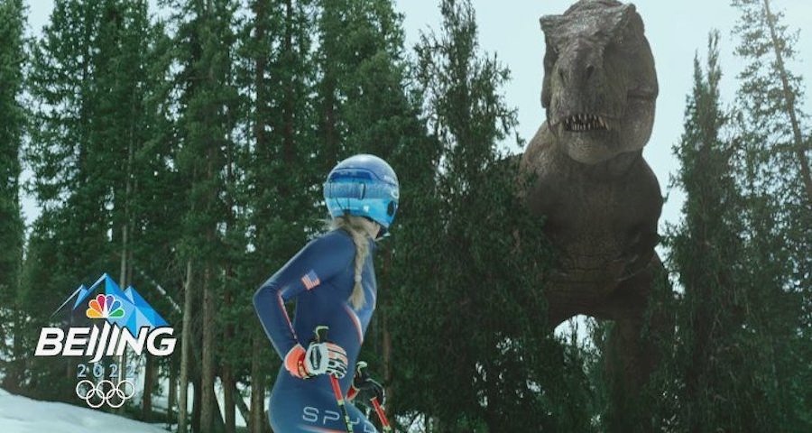 Shiffrin esquiva a un tiranosaurio esquiando para los JJ. OO. de Beijing y "Jurassic World 3"
