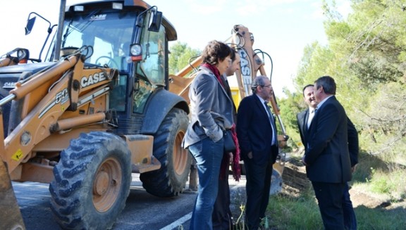 Port del Comte, obras de mejora en la carretera de acceso a la estación