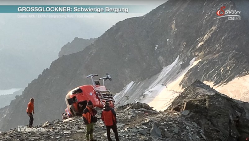 Dramático vídeo de un accidente de un helicóptero de rescate en Austria