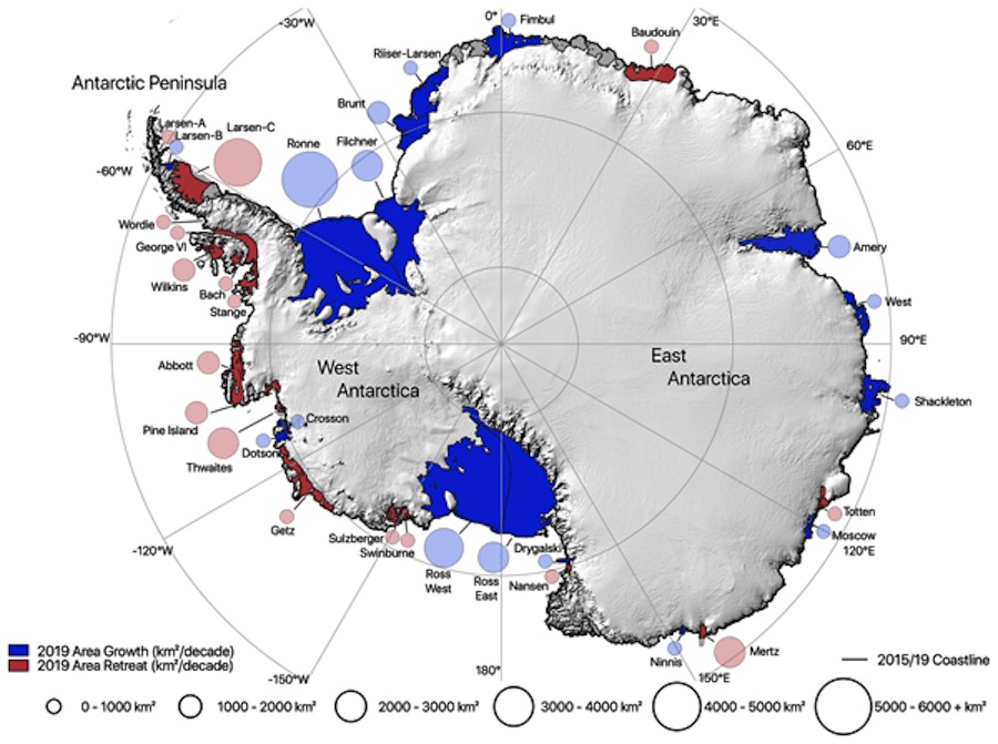 La superficie de la plataforma de hielo antártica ha aumentado más de 5.300 Km²