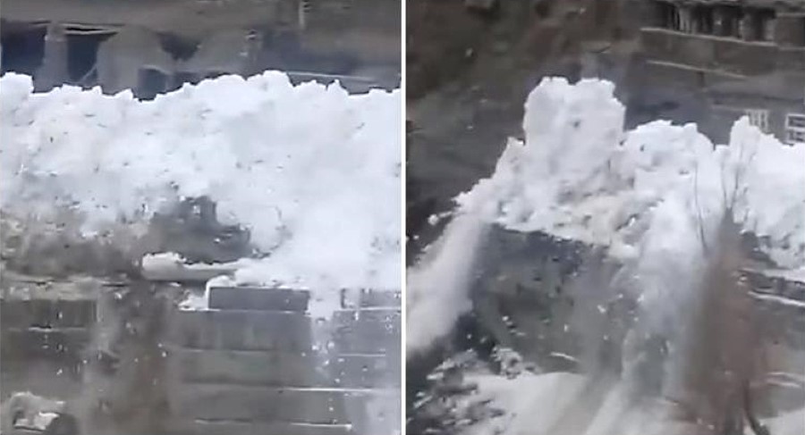 Vídeo: Una avalancha invade un pueblo de montaña en Daguestán (Rusia)