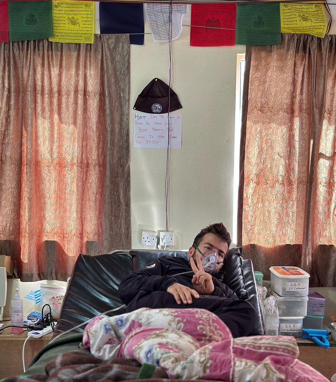 Un edema pulmonar agudo obliga a Aymar Navarro a posponer su proyecto de esquiar en el Himalaya