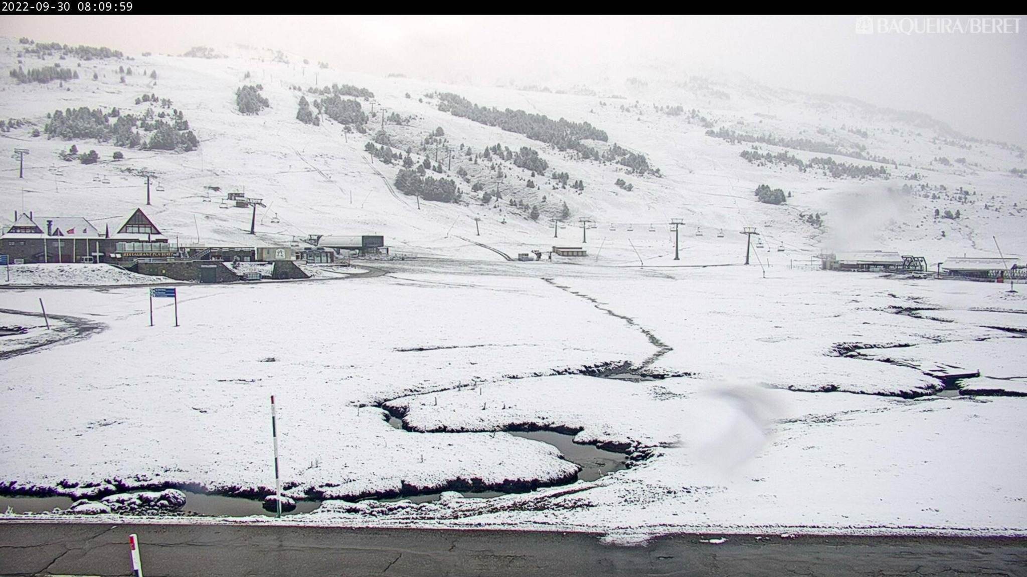 Imágenes de las primeras nevadas a menos de 60 días del arranque de la temporada de esquí