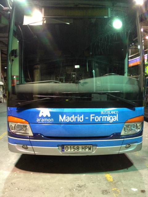 Inicio del servicio de transporte de Madrid a Formigal