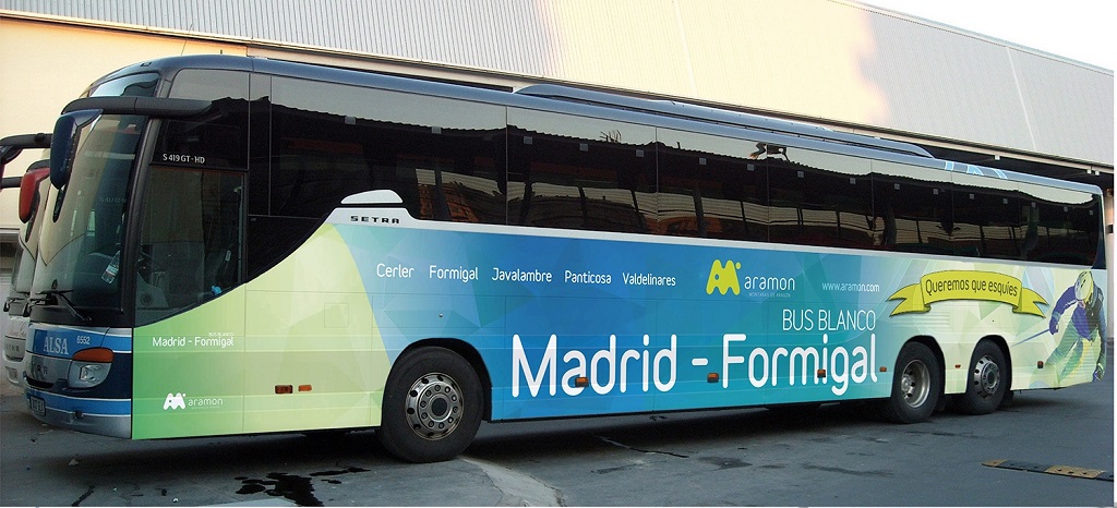 El Bus Blanco vuelve a unir Madrid con el Pirineo de Aramón