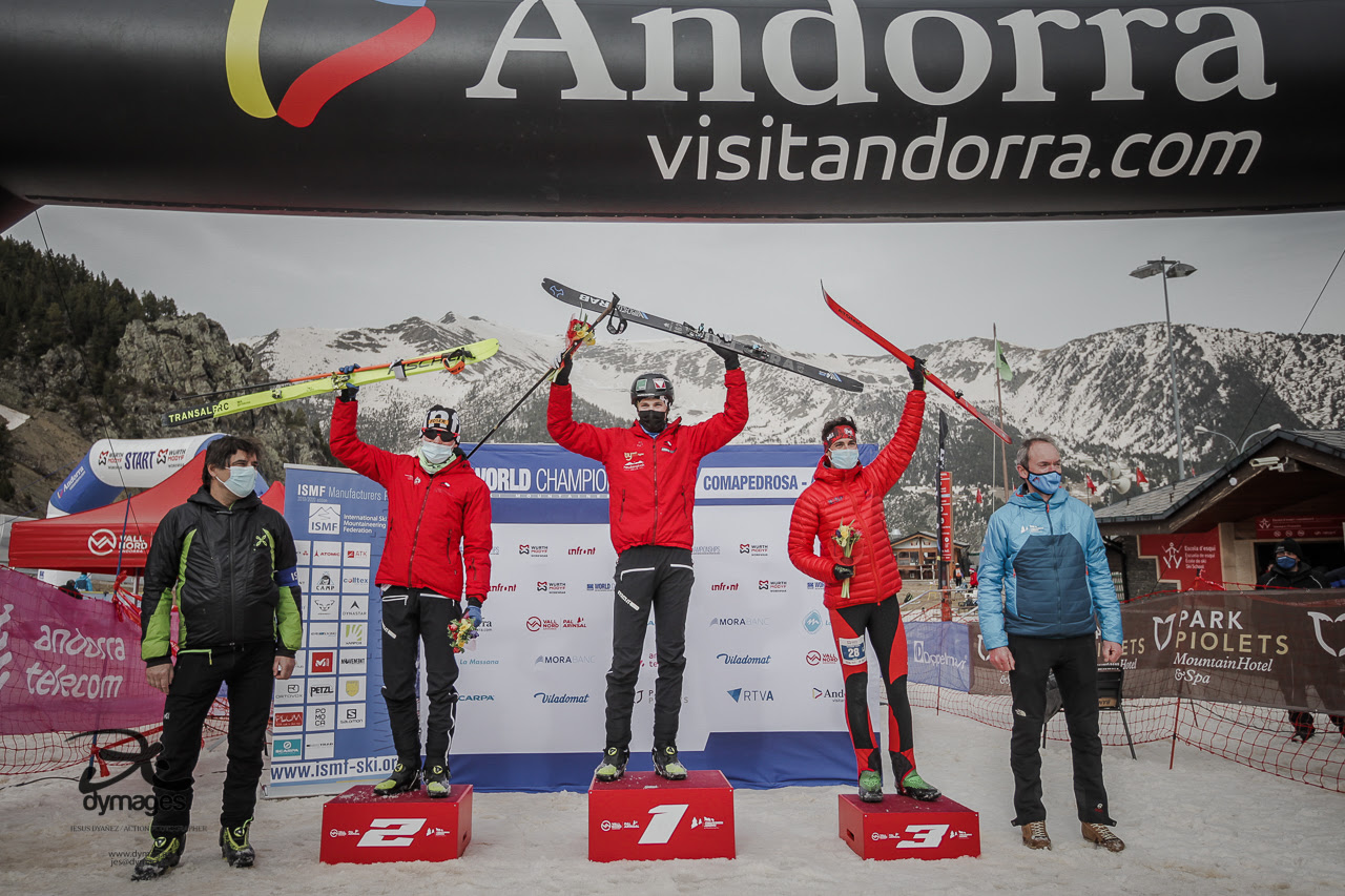 Oriol Cardona, subcampeón del Mundo Sprint. Pau Coll Bronce U23. Ares Torra plata en la U18
