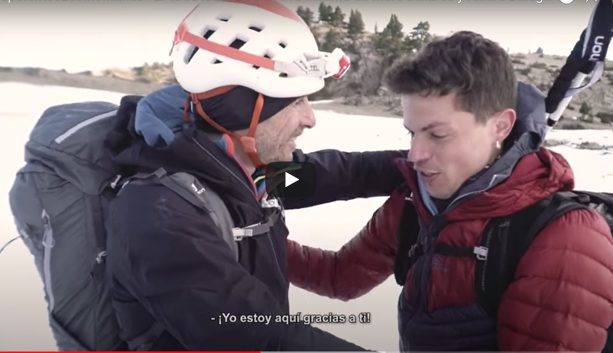 Un vídeo reúne a rescatador y rescatado de un accidente en el Pirineo: “estoy vivo gracias a ti”