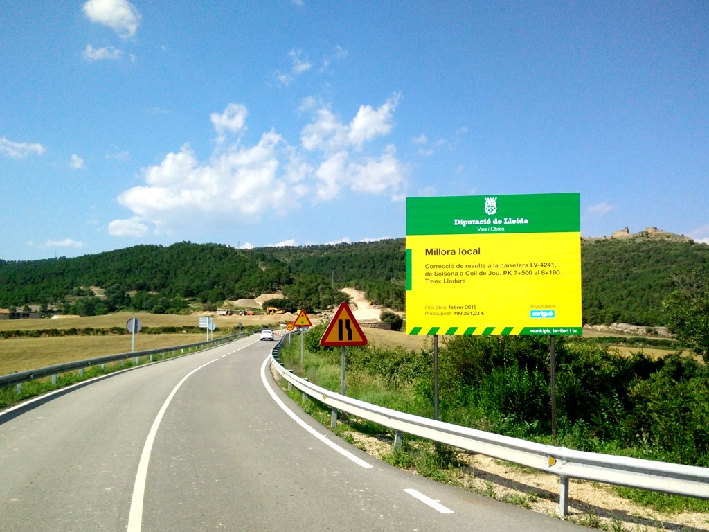 En marcha las obras de mejora de la carretera de acceso al Port del Comte