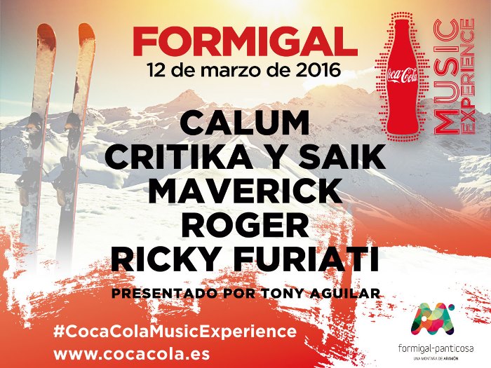 El Coca Cola Music Experience propone una vivencia única en Formigal-Panticosa este sábado 12 de marzo