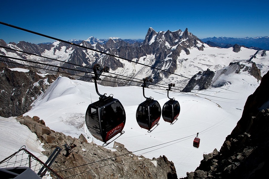 Atrapadas 110 personas en el "Telehuevo" del Mont-Blanc a 3500 m de altitud