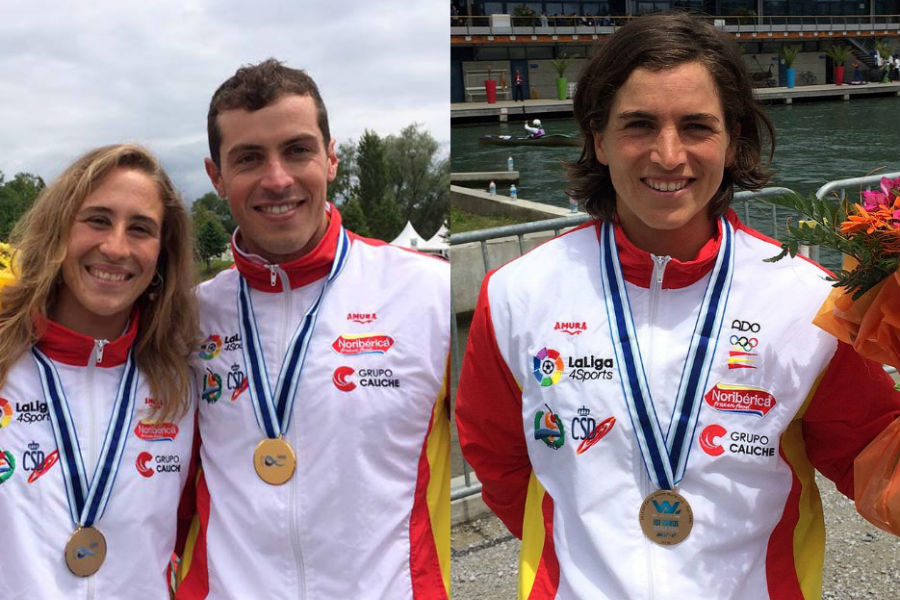 Medalla de Oro y dos bronces para el equipo español de Copa del Mundo de Canoe Slalom en Pau