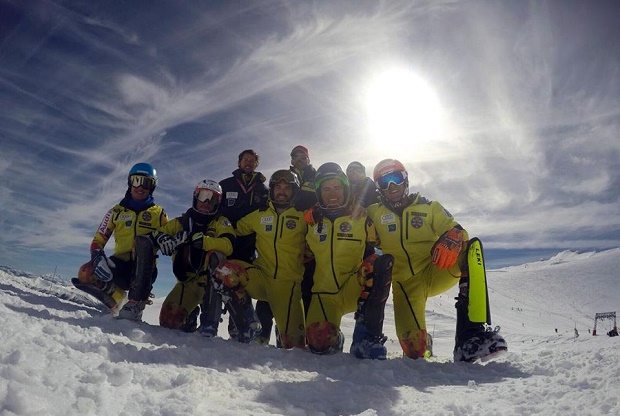 Equipo de esquí alpino de la RFEDI: Olmo Hernán, Albert Ortega, Alex Puente, Angel Calero, Joaquim Salarich, Aingeru Garai, Guille Gallego, Juan del Campo y May Peus. Photo: RFEDI