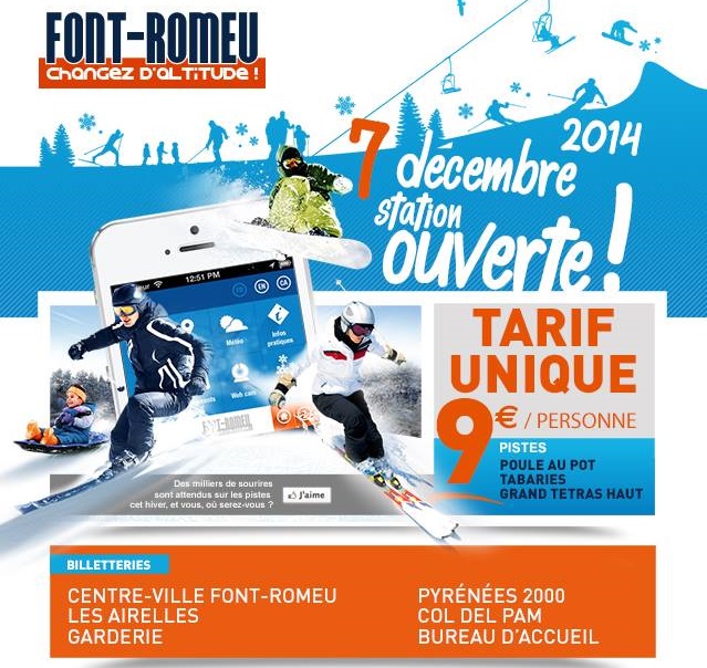 Font Romeu abre parcialmente este domingo 7 de diciembre
