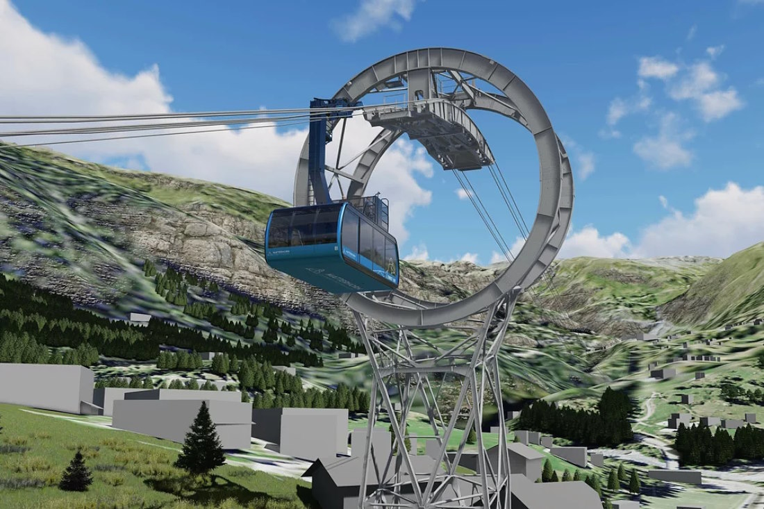 Montar en la azotea o una lupa gigante en el nuevo teleférico de Zermatt a Furi