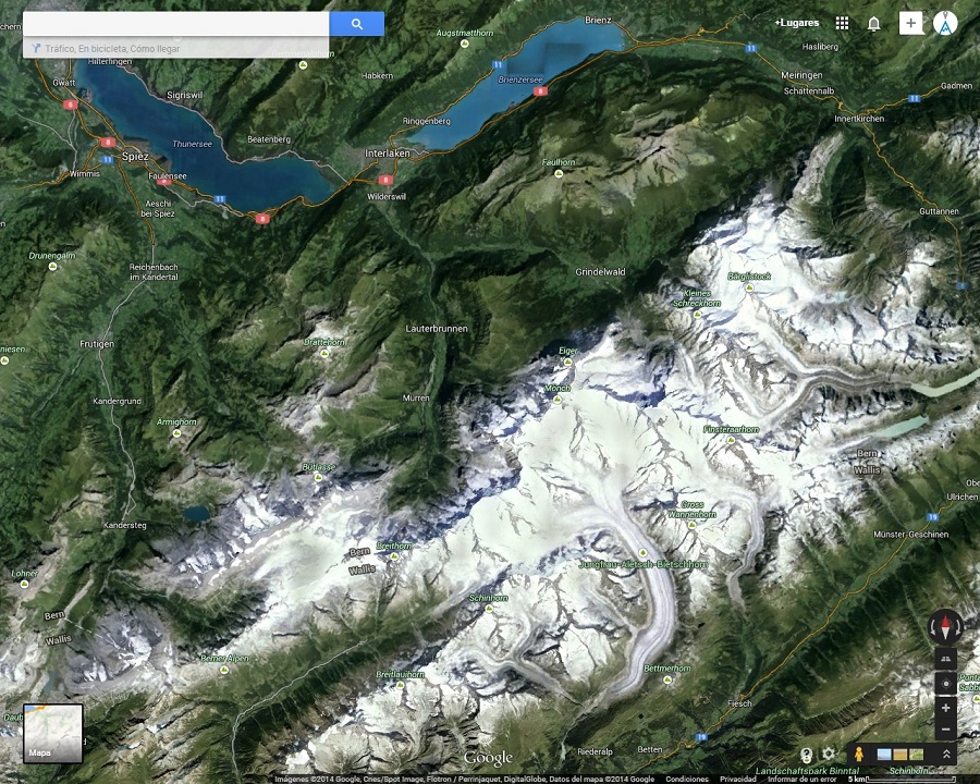 Glaciar Aletsch Suiza gmaps