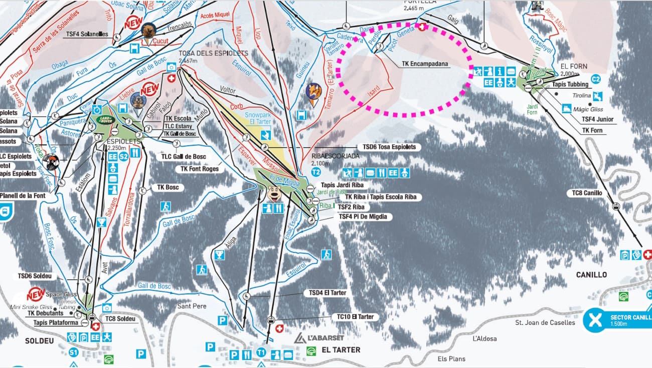 Granvalira ampliará el dominio esquiable con nuevas pistas en Encampadana