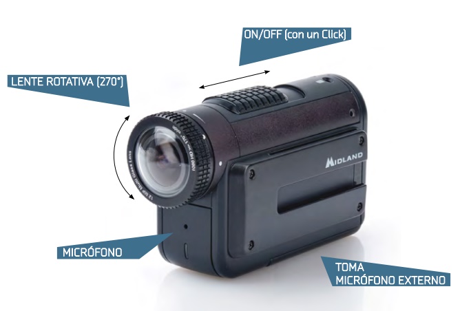 MIDLAND XTC‐400: una mini cámara de acción única e increíble