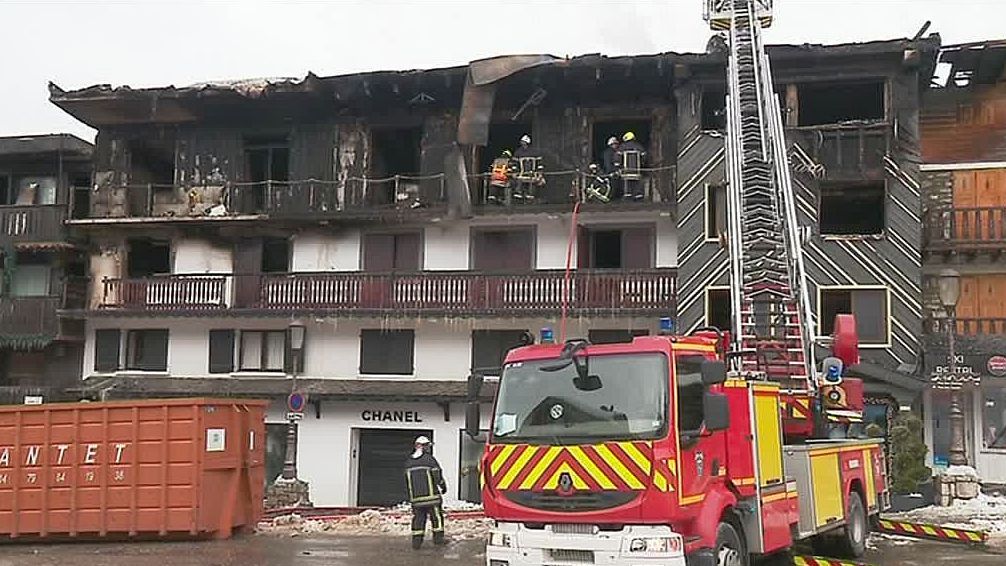 Un asunto de drogas podría ser el detonante del incendio que calcinó un edificio en Courchevel 