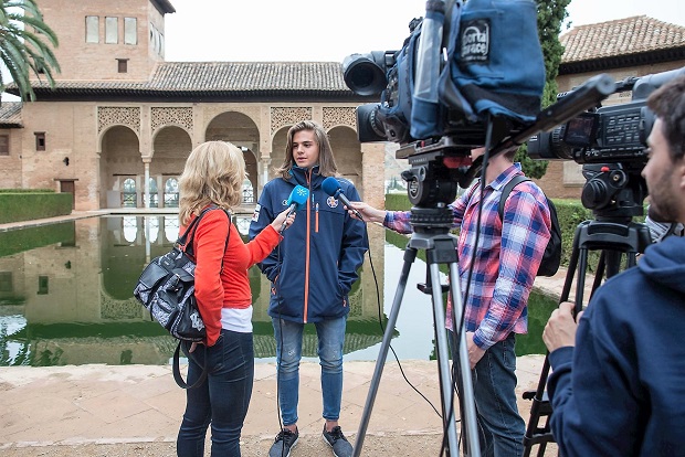 Josito Aragón, Rider de Sierra Nevada en una entrevista en la Alhambra de Granada
