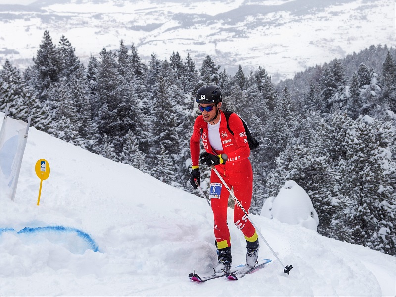 Kilian Jornet en la prueba individual d ela Copa del Mundo ISMF de Cambre d'Aze