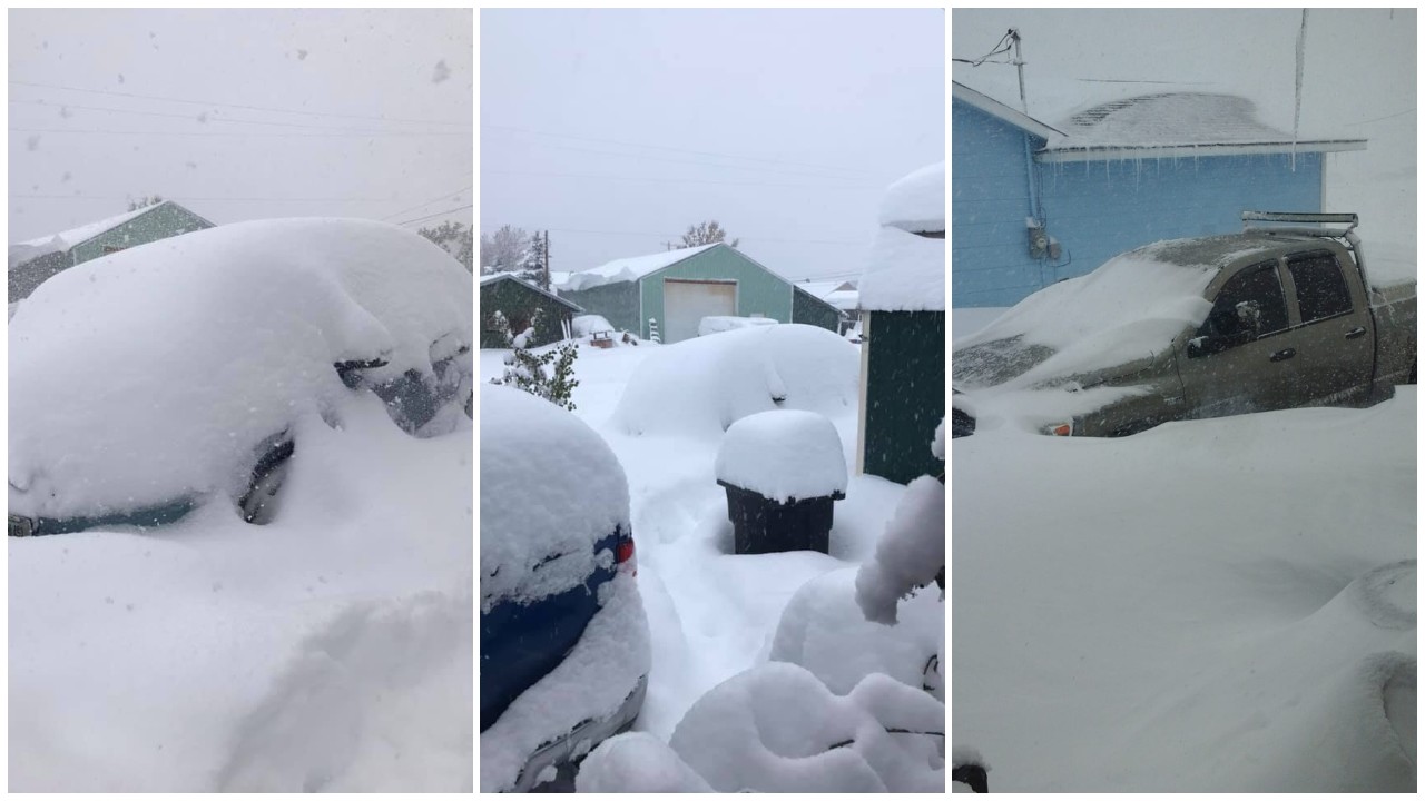 Una fuerte tormenta acumula más de 1 metro de nieve en Montana y Alberta este fin de semana