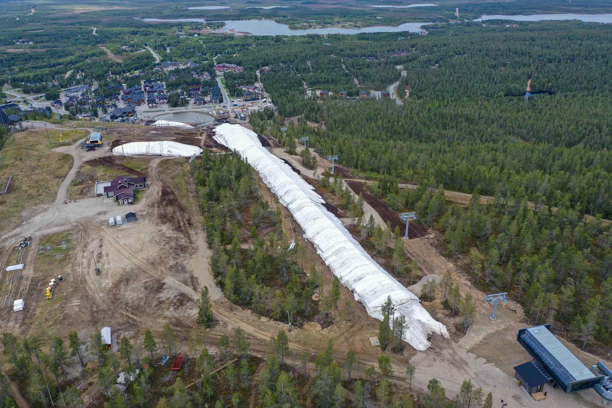 Las estaciones de esquí escandinavas cultivan más nieve que nunca para el otoño