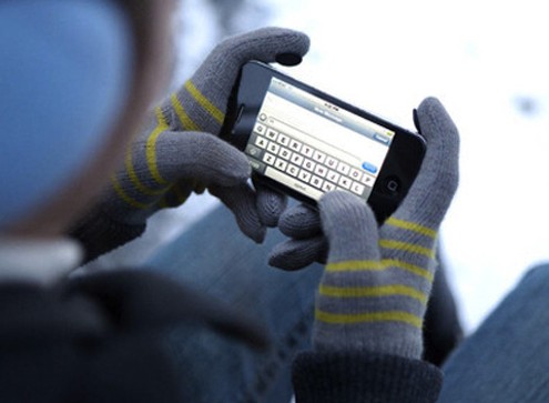 Guantes de copo de nieve caliente usan pantalla Smartphone