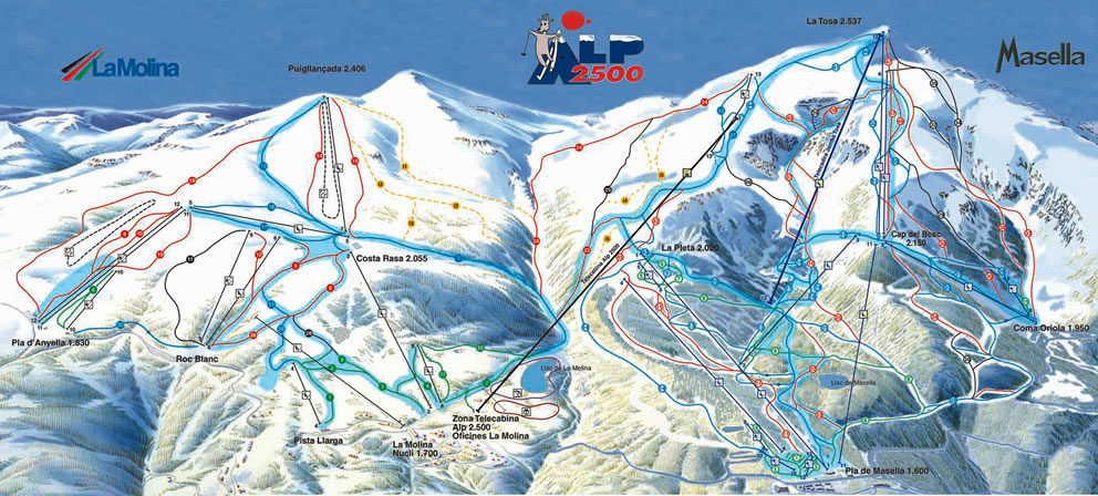 Mapa Alp 2500