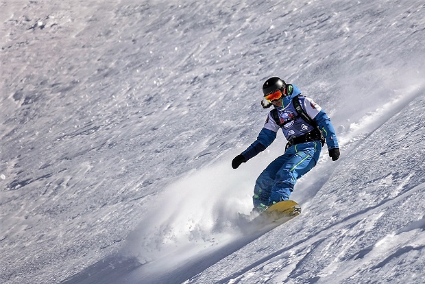 Marta Vallier en un momento de su línea ganadora del The North Face Chilean Freeride. Foto: MV