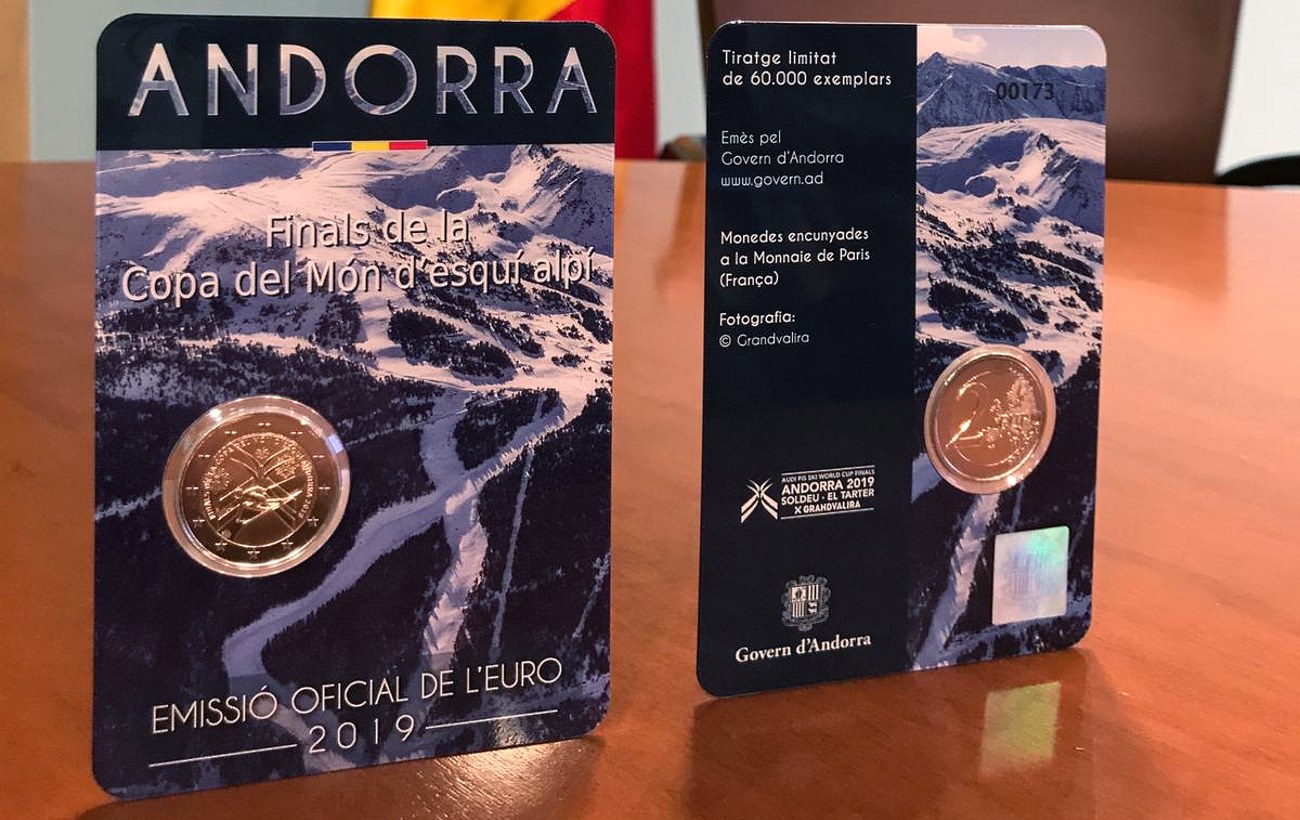 Las Finales de la Copa del Mundo de esquí alpino Andorra 2019 ya tienen su propia moneda