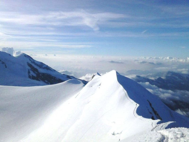 Imagen de la cumbre de Castor, uno de los 4 miles del macizo del Monte Rosa
