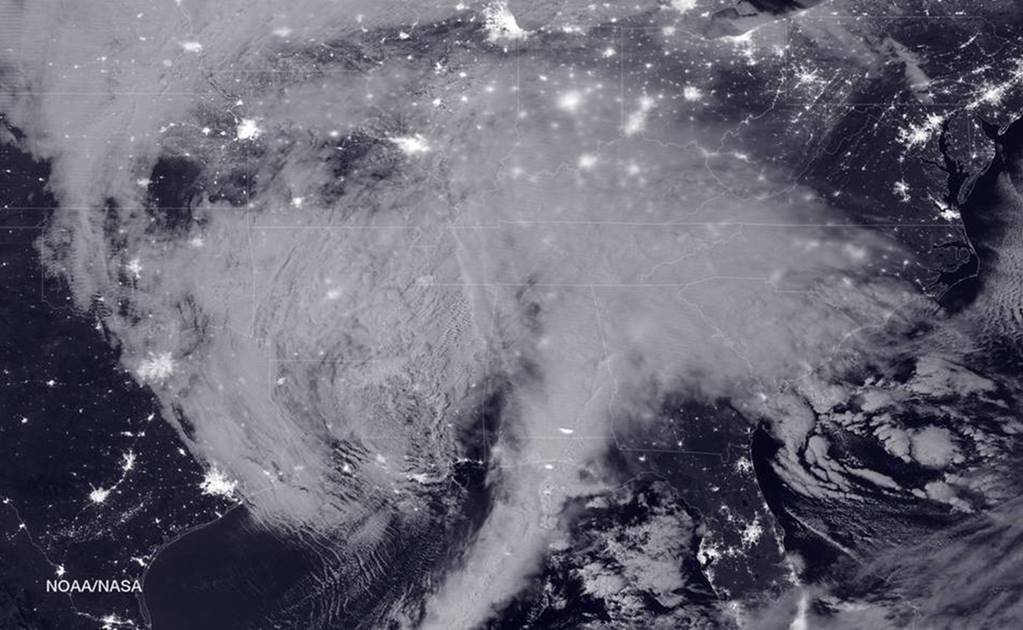 La tormenta Jonas de noche sobre el Este de los USA