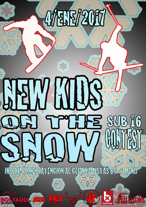 Cartel del concurso New Kids on the Snow en Boí Taëll