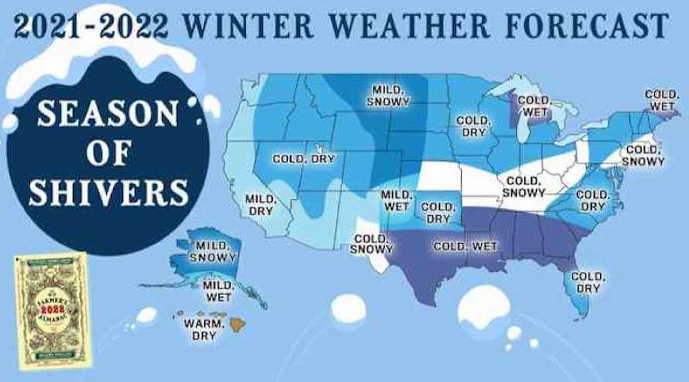 Almanaque del viejo granjero: "Este invierno podría ser uno de los más largos y fríos en años"