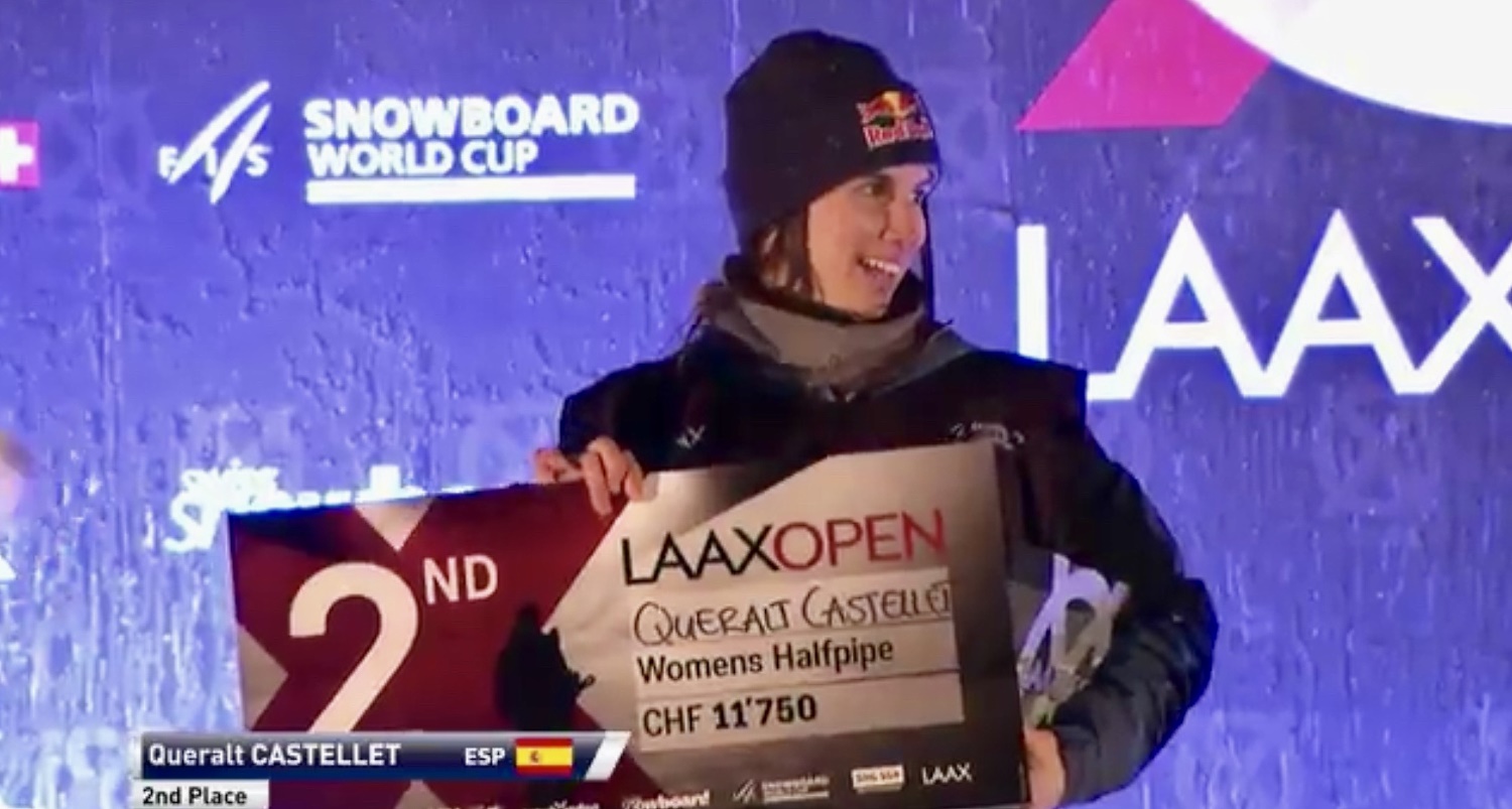 Plata para Queralt Castellet en la Copa del Mundo FIS de halpipe de Laax