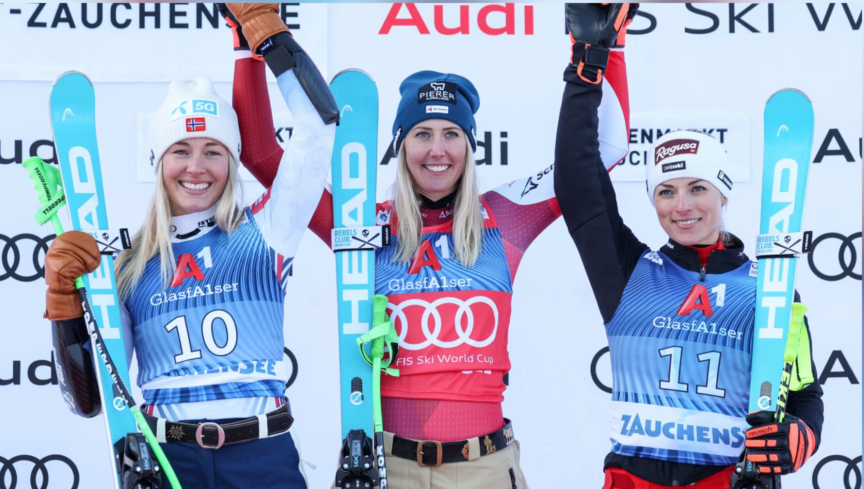 Tres esquiadoras de HEAD logran un "Triple Doble" en Altenmarkt-Zauchensee