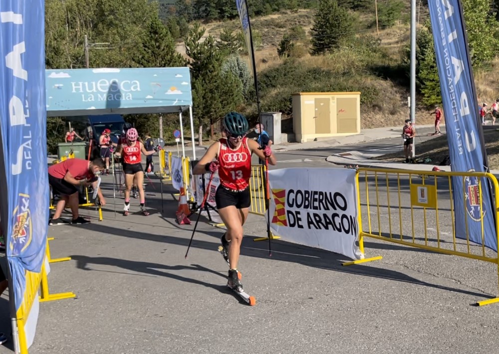 Marta Moreno y Diego Ruiz, flamantes campeones de España de Rollerski en el III Trofeo Ciudad de Jaca