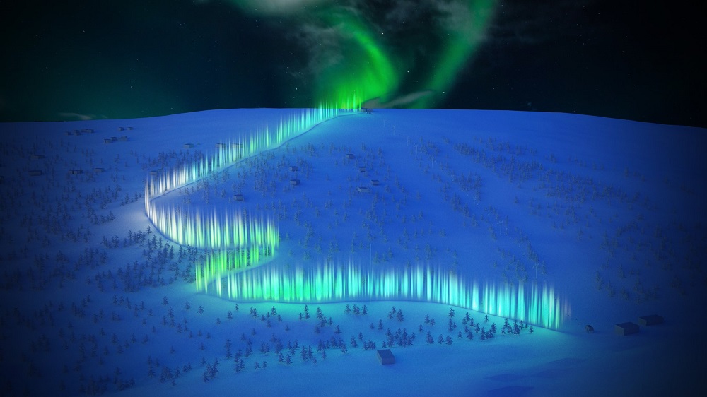 Finlandia tendrá la pista de trineos más larga de Europa iluminada con auroras boreales