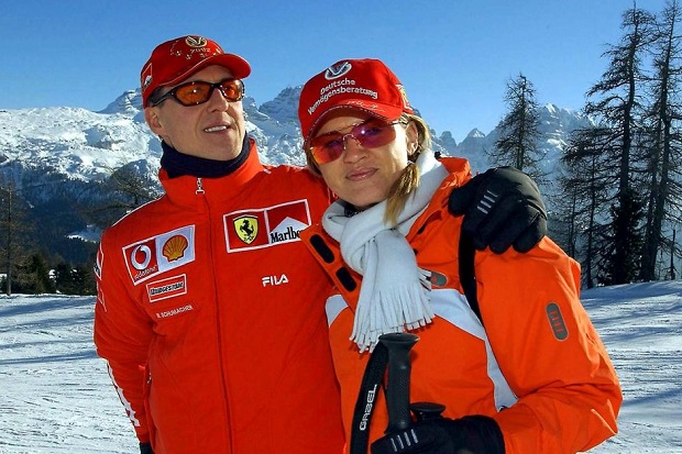 Schumacher y su esposa Corinna. Foto de archivo