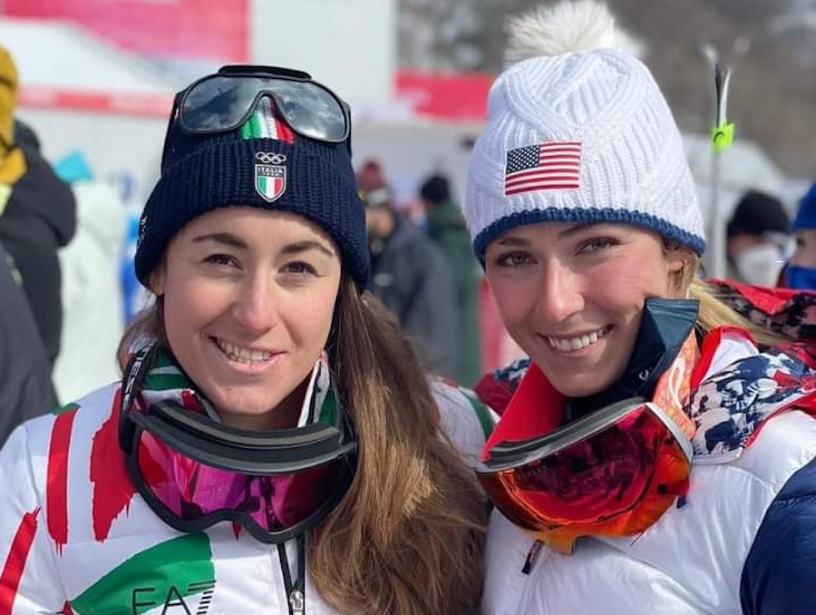 Espíritu de campeonas: Goggia presta los esquís a Shiffrin con el mensaje: "Vuela Mika, tú puedes"