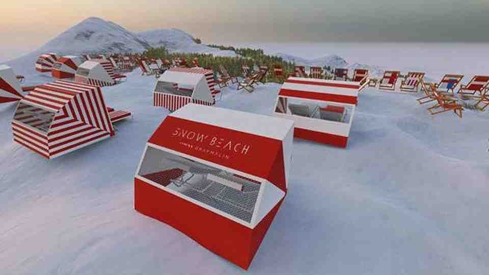 La "playa de nieve" llega a la montaña de Aspen