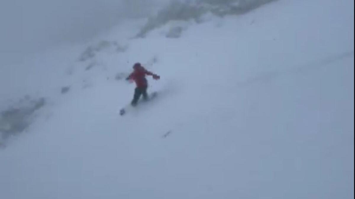 La nieve permite esquiar en la Serra de Tramuntana de Mallorca