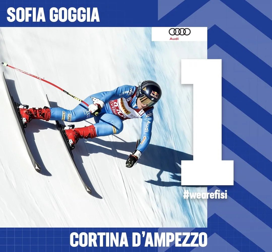 A pesar del viento, Sofia Goggia cumple pronósticos y gana el descenso de Cortina d’Ampezo