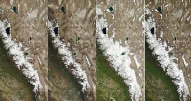 La NASA confirma que la capa de nieve de Sierra Nevada está “cerca de lo normal” 