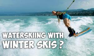 Vídeo: Andri Ragettli se calzó unas botas y esquís para marcarse un "waterskiing" en el lago Zúrich