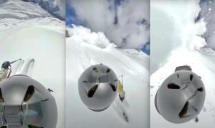 Una GoPro captura el instante en el que una avalancha atrapa a un esquiador sin saberlo