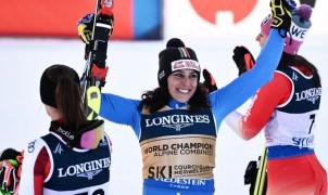 Brignone, nueva campeona mundial de la combinada alpina tras un error de Shiffrin
